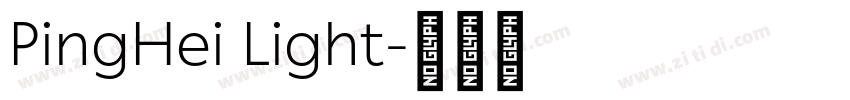 PingHei Light字体转换